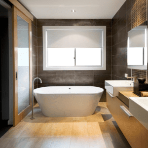 Spacious and well-lit bathroom designed by EDIA Projects